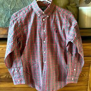 RALPH LAUREN BUTTON DOWN DRESS SHIRT BOYS SIZE MEDIUM (10-12) LIKE NEW
